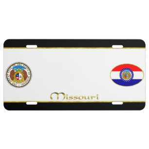 Missouri flag license plate