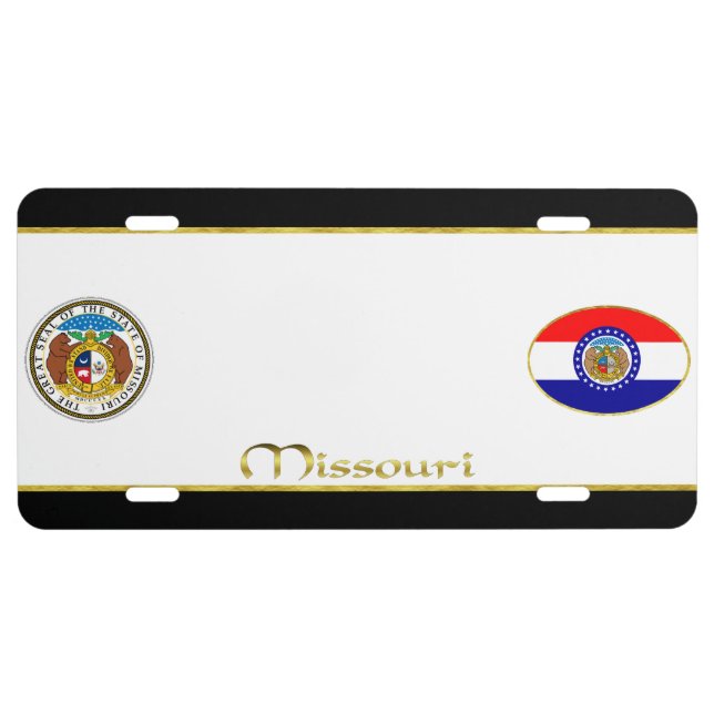 Missouri flag license plate (Front)