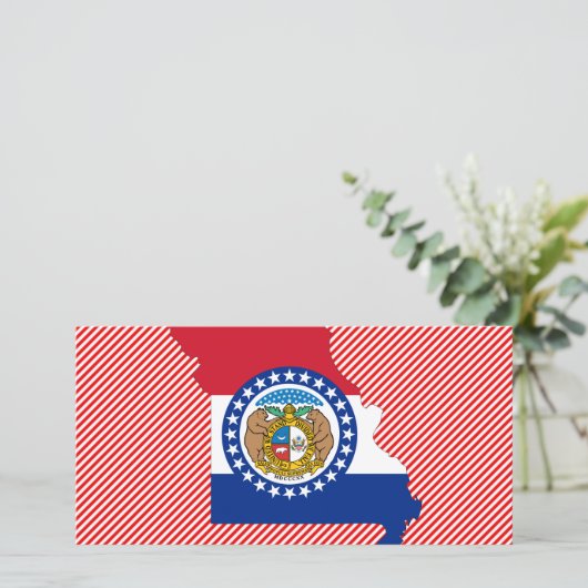 Missouri Flag Map (Standing Front)