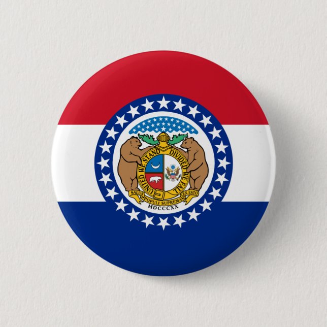 Missouri Flag Pinback Button (Front)