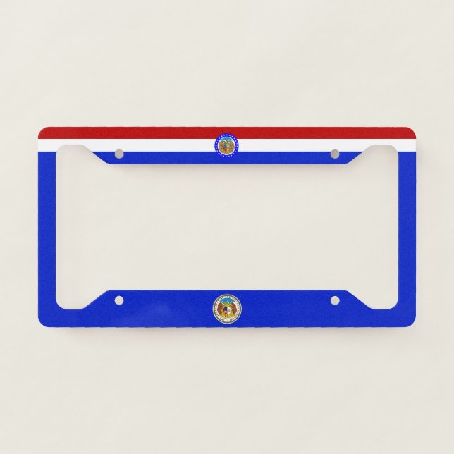 Missouri flag-seal license plate frame (Front)