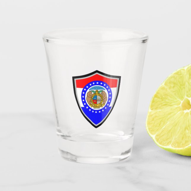 Missouri flag shot glass (Front)