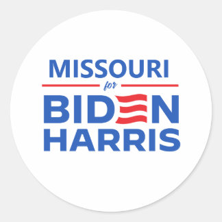Missouri for Biden Harris Classic Round Sticker