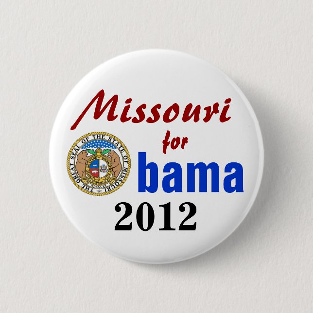 Missouri for Obama 2012 Pinback Button (Front)