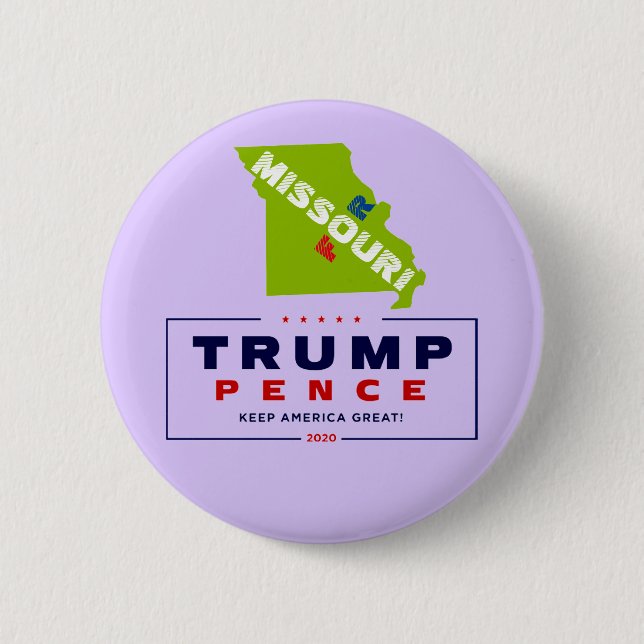 Missouri for Trump Pence 2020 Button (Front)