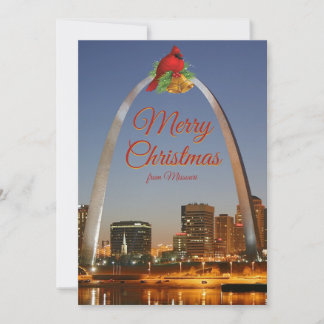 Missouri Gateway Arch Merry Christmas Holiday Card