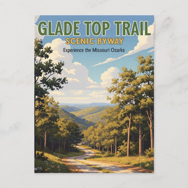 Missouri Glade Top Trail Scenic Byway Travel Postcard (Front)