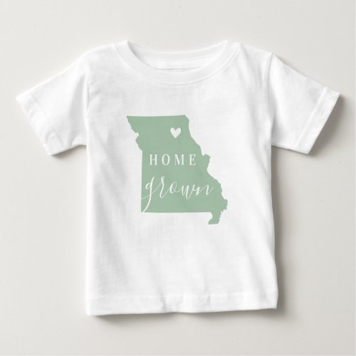 Missouri Home Grown  Editable Colors State Map Baby T_Shirt