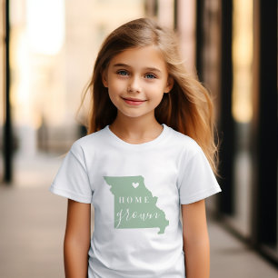 Missouri Home Grown Editable Colors State Map Baby T-Shirt