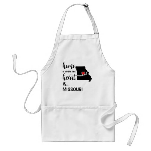 Missouri home is where the heart is adult apron