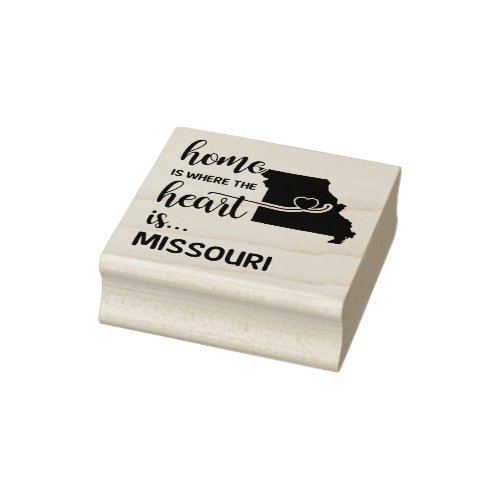 Missouri home is where the heart is rubber stamp