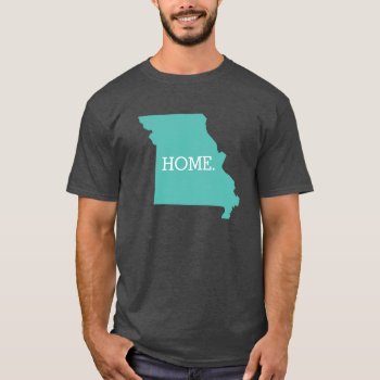Missouri Home State Aqua T-shirt by cardeddesigns at Zazzle