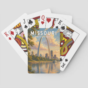 Missouri Illustration Travel Art Vintage Poker Cards