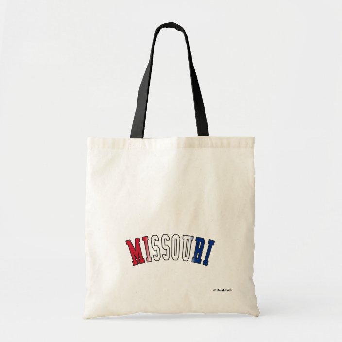 Missouri in State Flag Colors Tote Bag