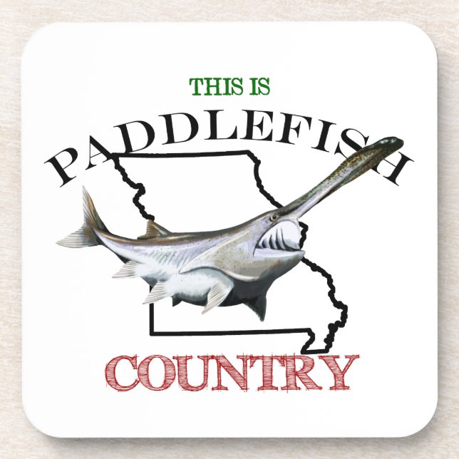 Missouri Is Paddlefish Country Beverage Coaster (Front)