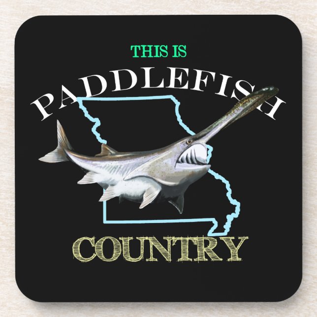 Missouri Is Paddlefish Country Beverage Coaster (Front)