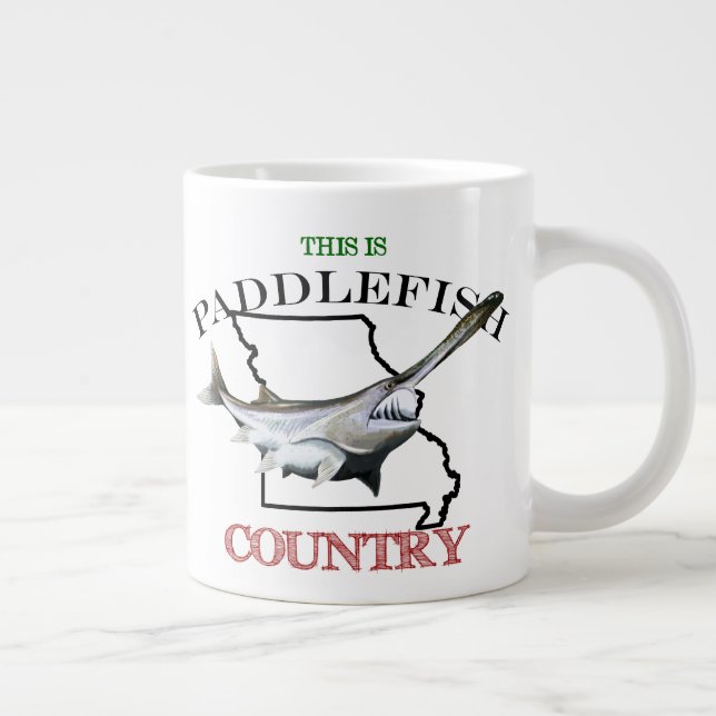 Missouri Is Paddlefish Country Giant Coffee Mug (Right)