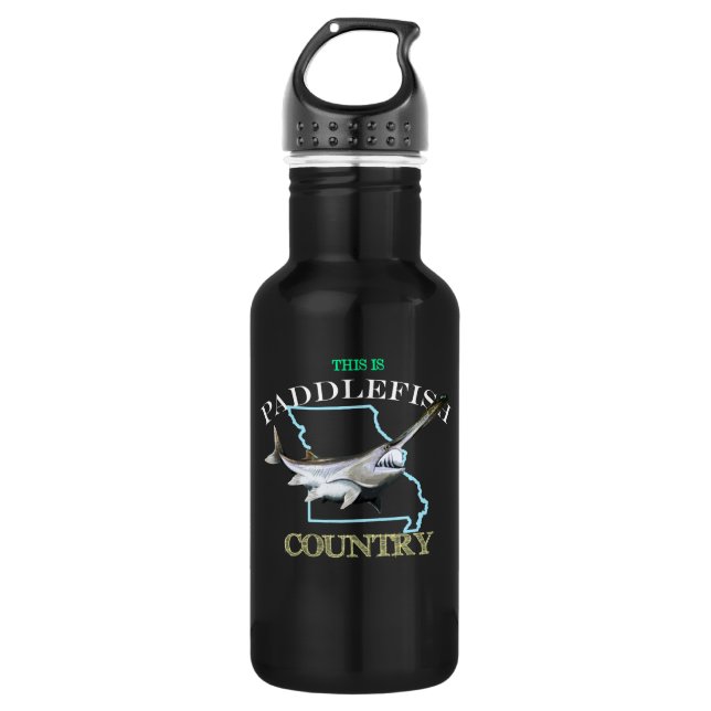 Missouri Is Paddlefish Country Stainless Steel Water Bottle (Front)
