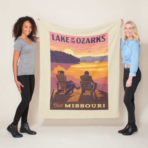 Missouri  Lake of the Ozarks Fleece Blanket