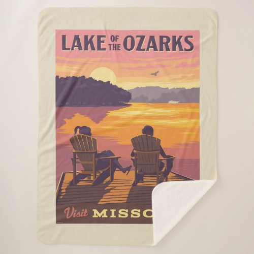 Missouri  Lake of the Ozarks Sherpa Blanket