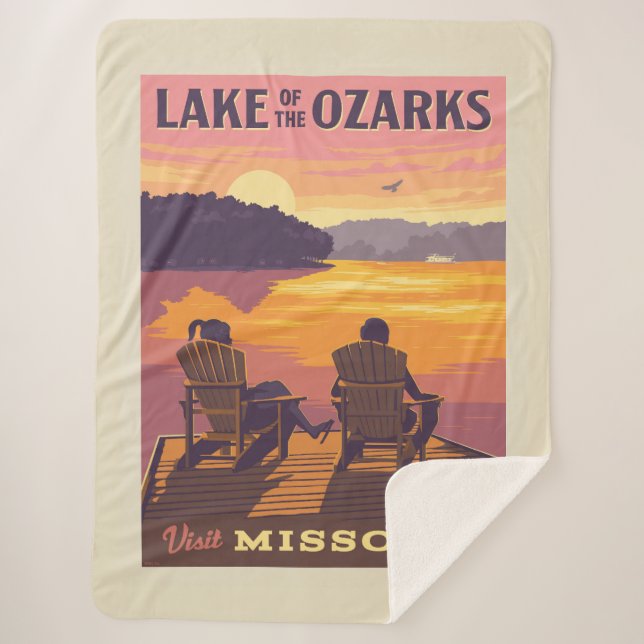 Missouri | Lake of the Ozarks Sherpa Blanket (Front)