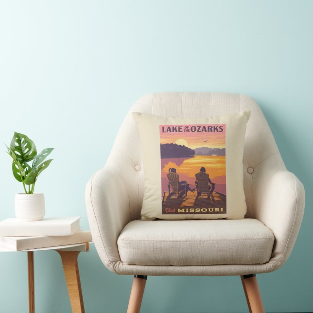 Missouri | Lake of the Ozarks Throw Pillow (Chair)