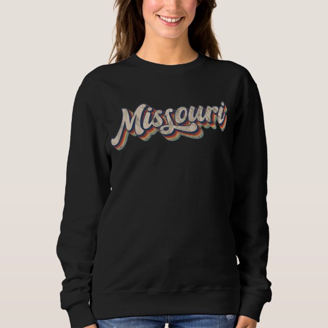 Missouri Mo Vintage State Retro Sweatshirt (Front)