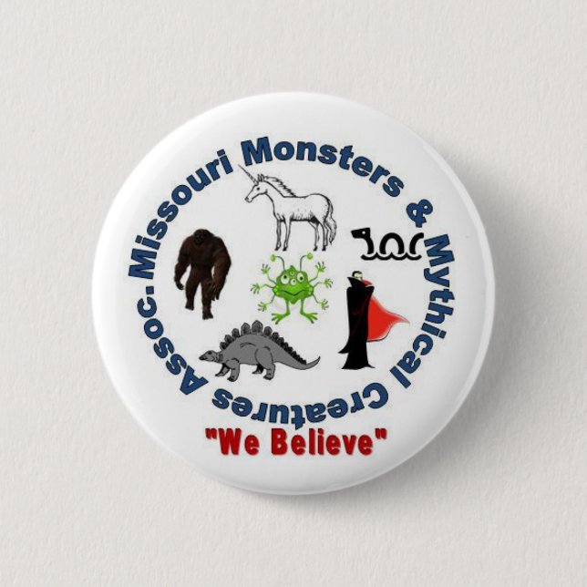 Missouri Monsters & Mythical Creatures Logo Button (Front)