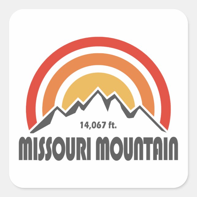 Missouri Mountain Square Sticker (Front)