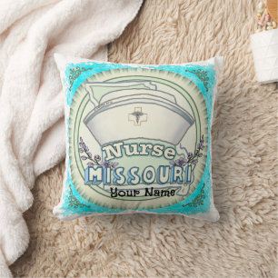 Missouri Nurse Throw Pillow