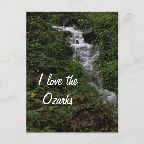 Missouri Ozark Waterfall Postcard