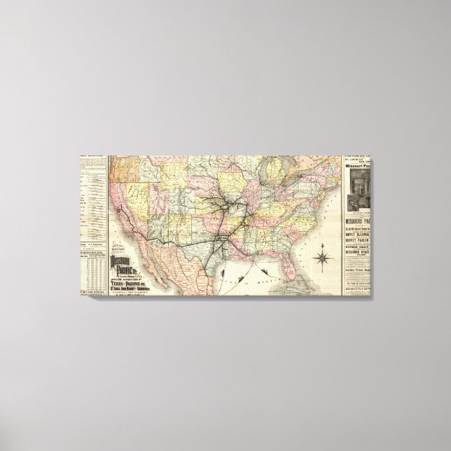 Missouri Pacific Railway Canvas Print (Front)