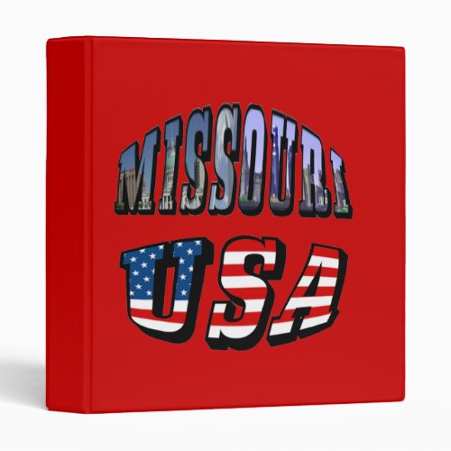 Missouri Picture and USA Text Binder