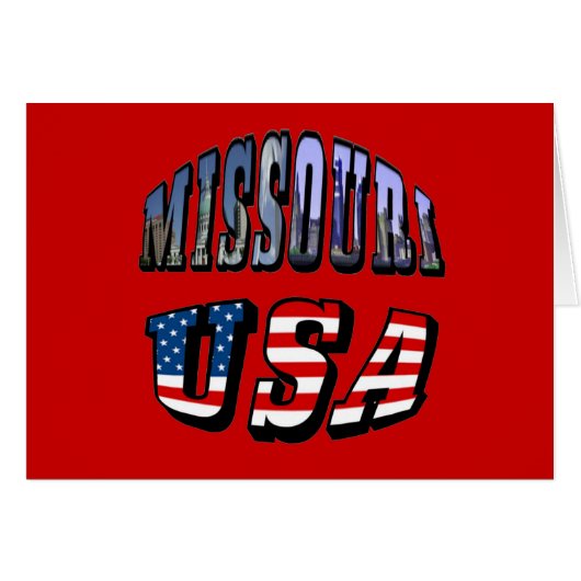 Missouri Picture and USA Text Cards (Front Horizontal)
