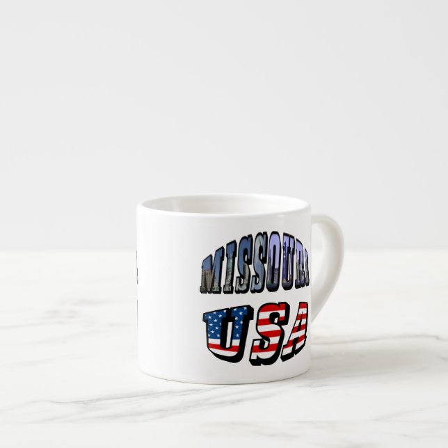 Missouri Picture and USA Text Espresso Cup (Front Right)