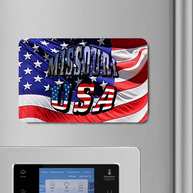 Missouri Picture and USA Text Flexible Magnet (Missouri Picture and USA Text Flexible Magnet)