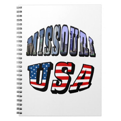 Missouri Picture and USA Text Notebook