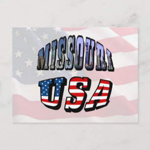 Missouri Picture and USA Text Postcard