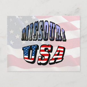 Missouri Picture and USA Text Postcard