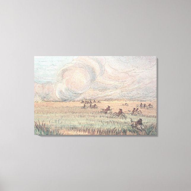 Missouri prairie fire canvas print (Front)
