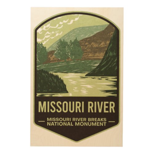 Missouri River Breaks National Monument Wood Wall Art