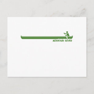Missouri River Canoeing Postcard
