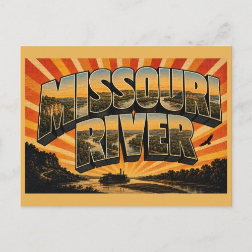 Missouri River Nebraska Bluffs Cottonwood Forests Postcard