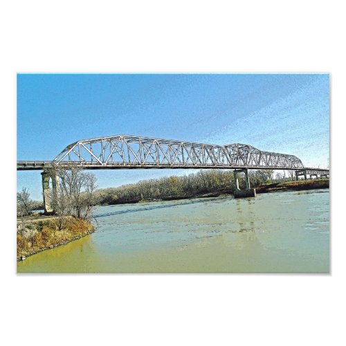 Missouri River Truss Bridge Photo Print