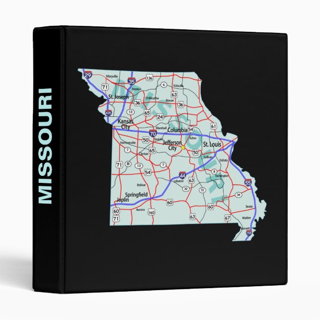 Missouri Road Map Avery Binder (Front/Spine)