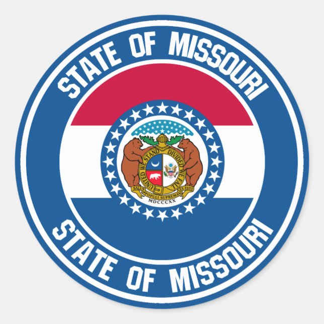 Missouri Round Emblem Classic Round Sticker (Front)