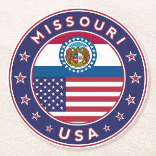 Missouri Round Paper Coaster