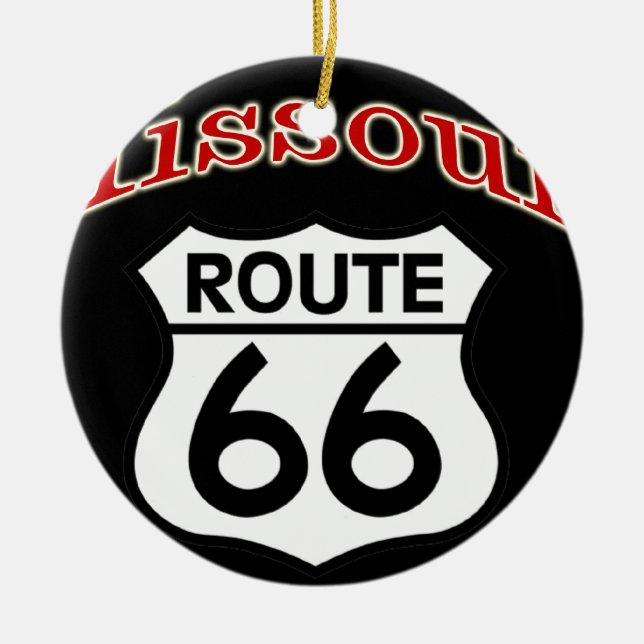 Missouri Route 66 Shield Ceramic Ornament (Front)