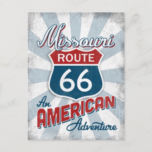 Missouri Route 66 Vintage America Postcard