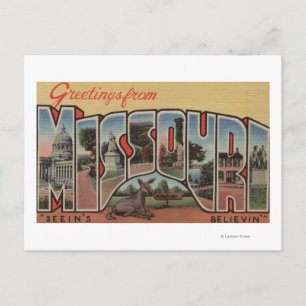Missouri (Seein's Believin') - Large Letter Postcard